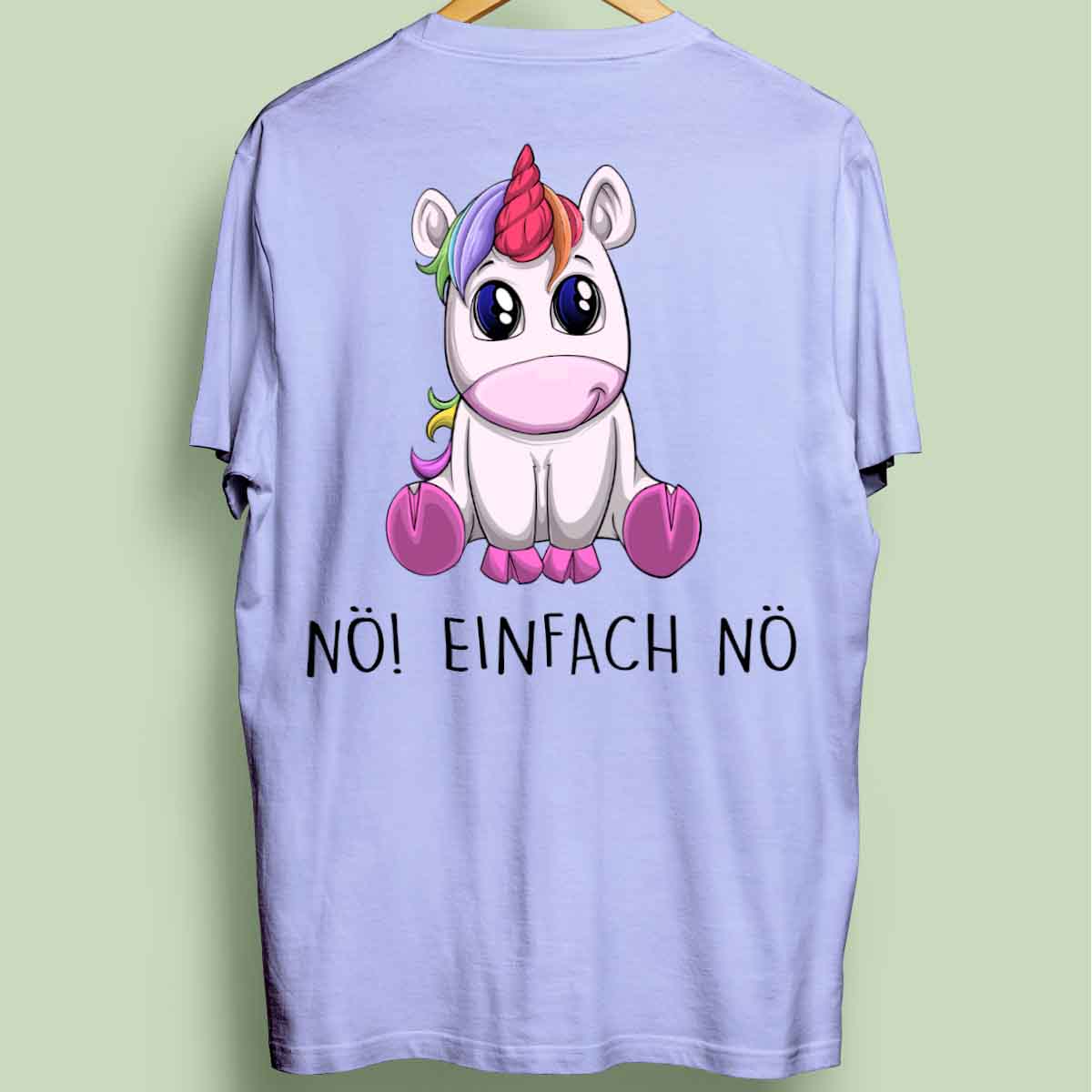 Nö! Einhorn - Oversize Shirt Unisex Rückendruck