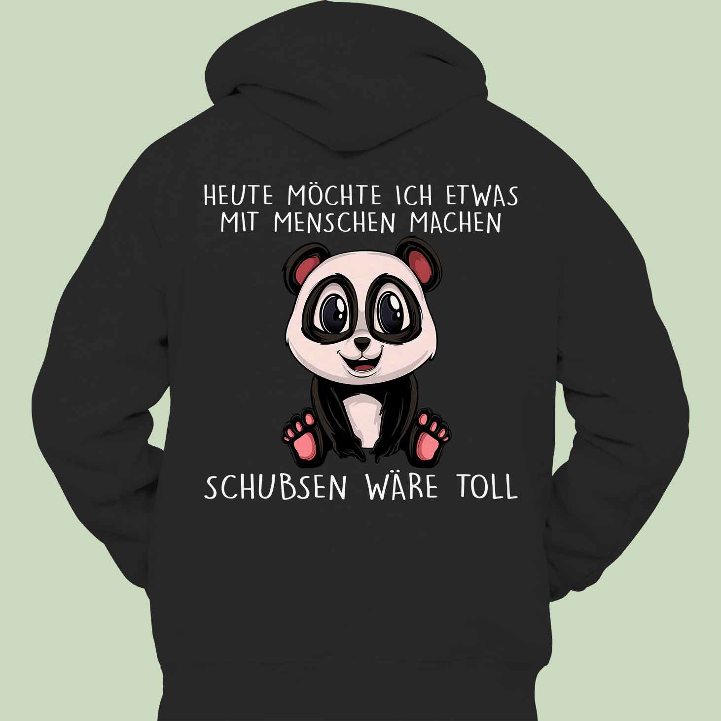 Schubsen Panda - Hoodie Unisex Rückendruck