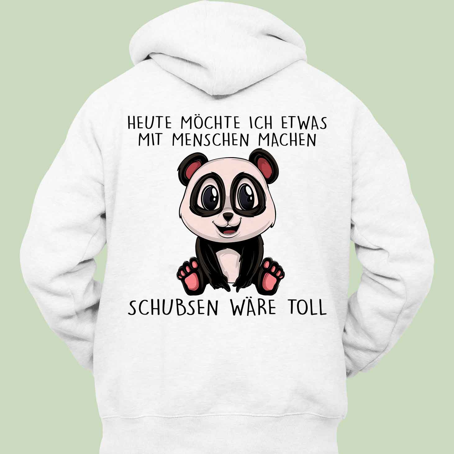 Schubsen Panda - Hoodie Unisex Rückendruck