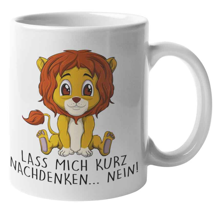 Nachdenken Löwe - Tasse