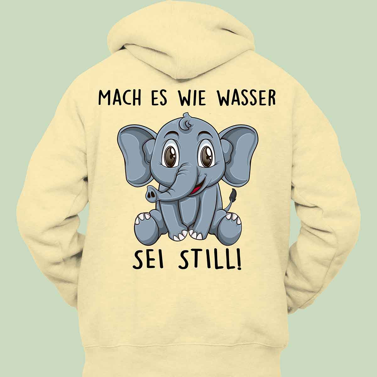 Still Elefant - Hoodie Unisex Rückendruck