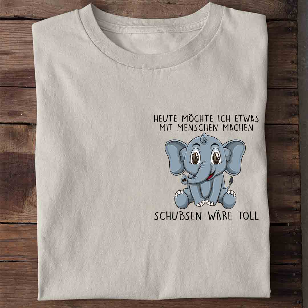 Schubsen Elefant Brust - Shirt Unisex