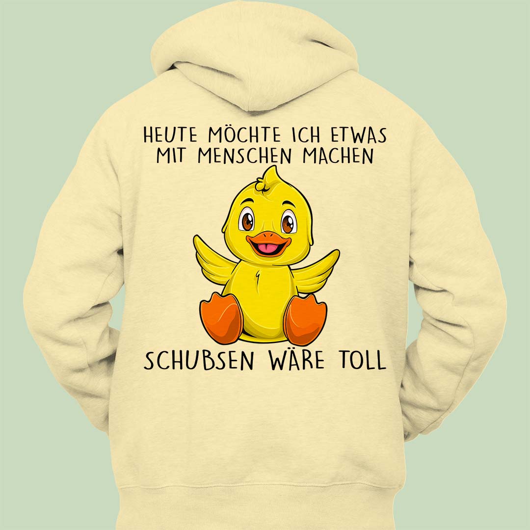 Schubsen Ente - Hoodie Unisex Rückendruck