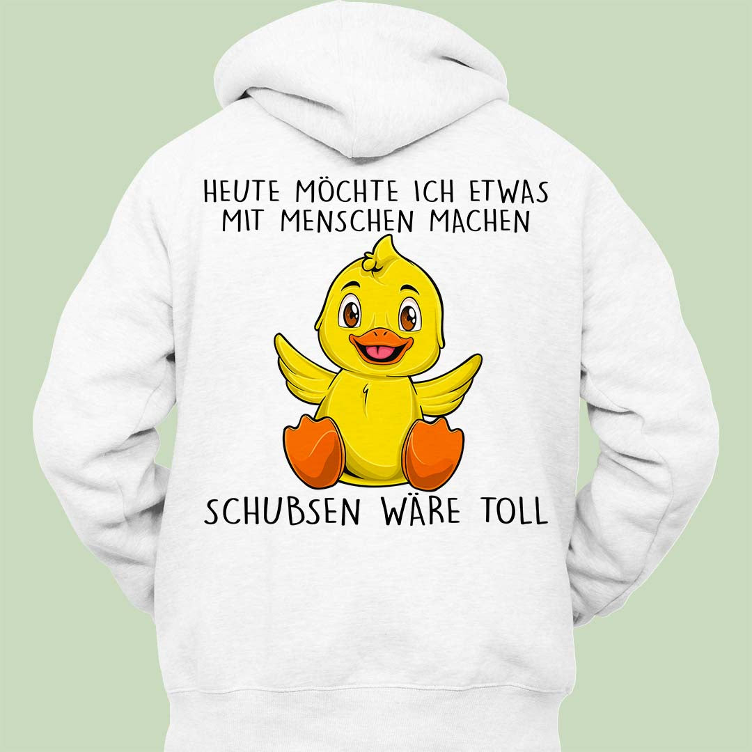 Schubsen Ente - Hoodie Unisex Rückendruck