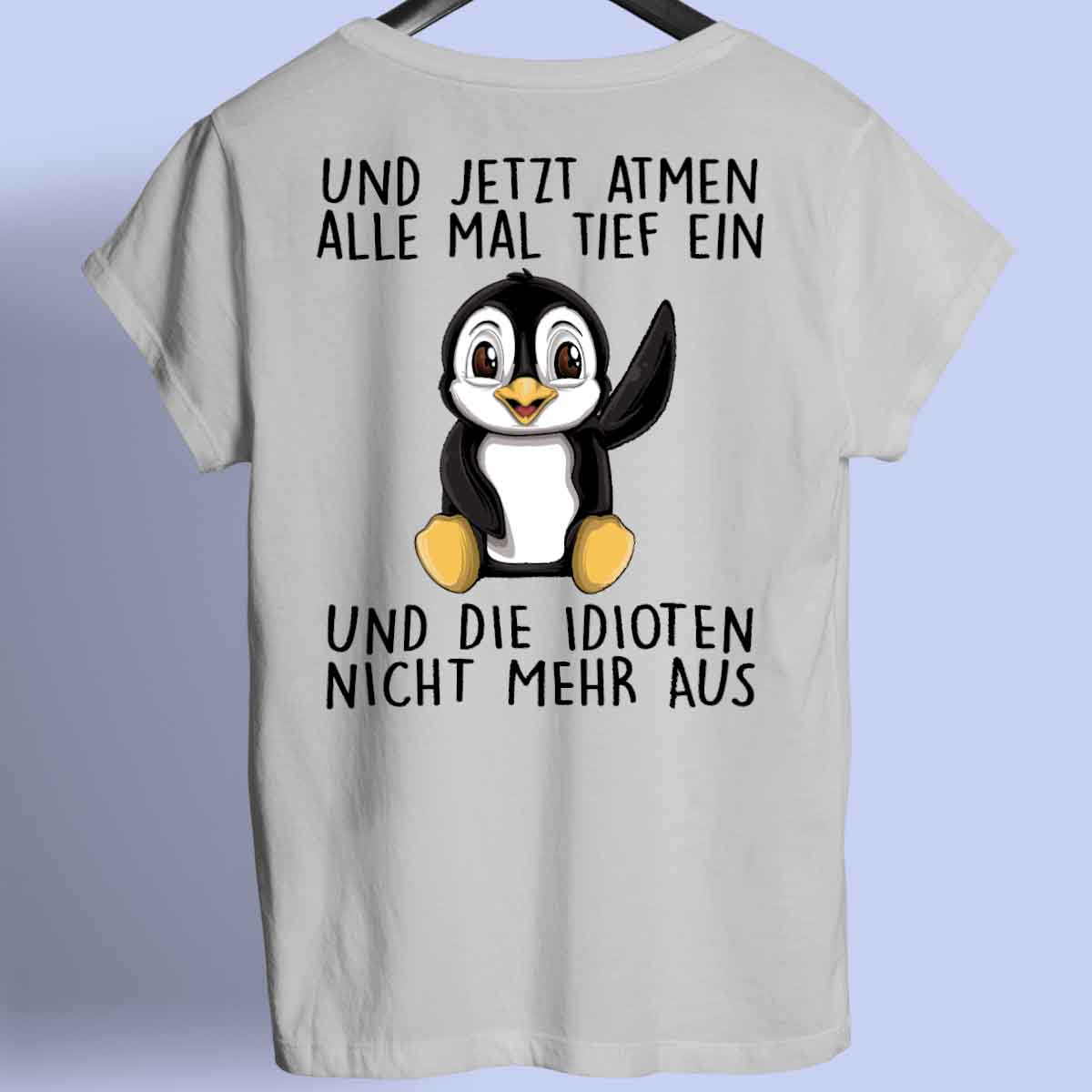 Einatmen Pinguin - Shirt Rückendruck