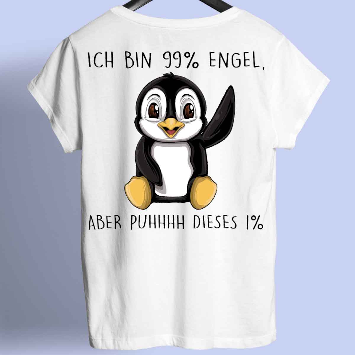 Engel Pinguin - Shirt Rückendruck
