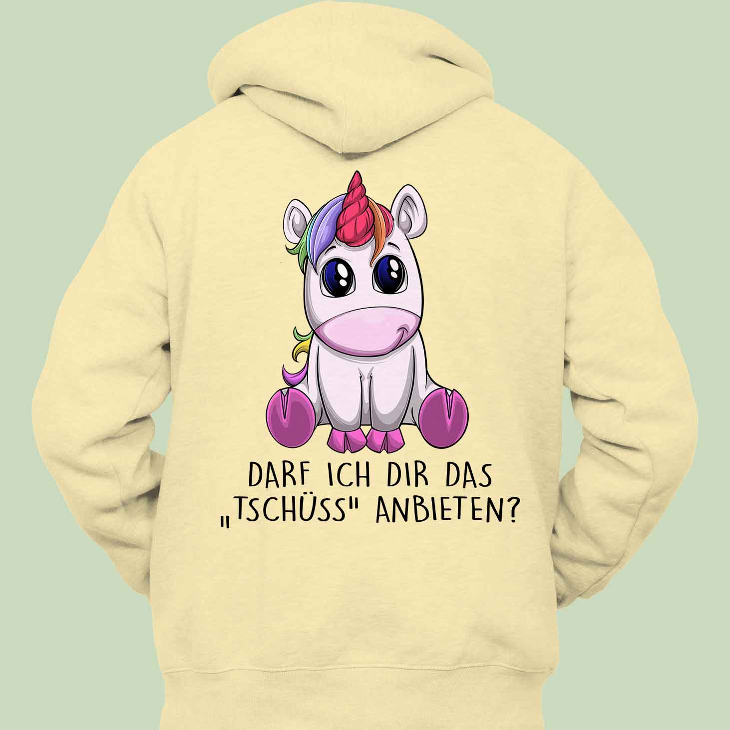Tschüss Einhorn - Hoodie Unisex Rückendruck