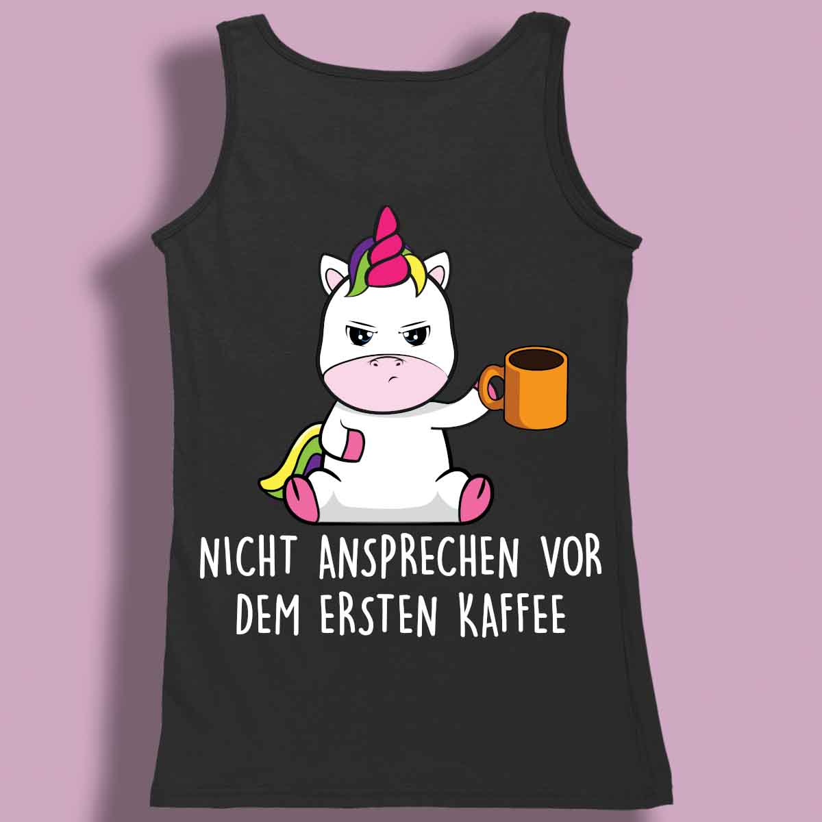 Ansprechen Cute Einhorn - Premium Tanktop Rückendruck Damen