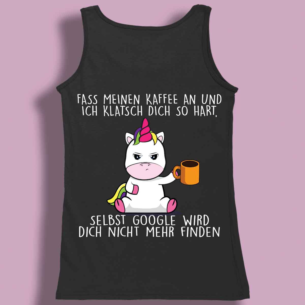 Google Cute Einhorn - Premium Tanktop Rückendruck  Damen