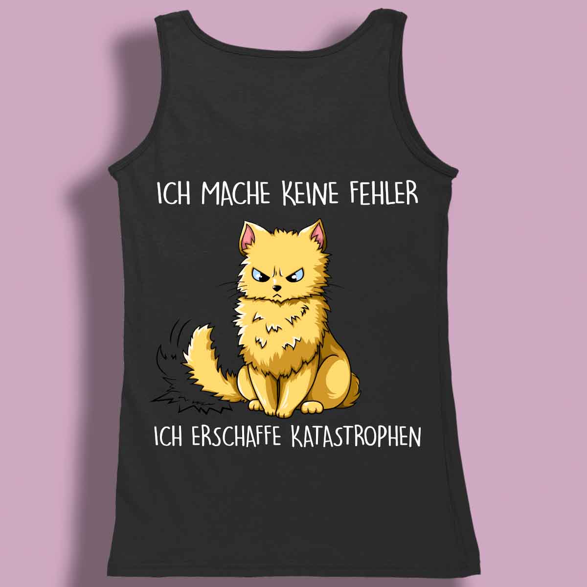 Katastrophen Katze - Premium Tanktop Rückendruck Damen