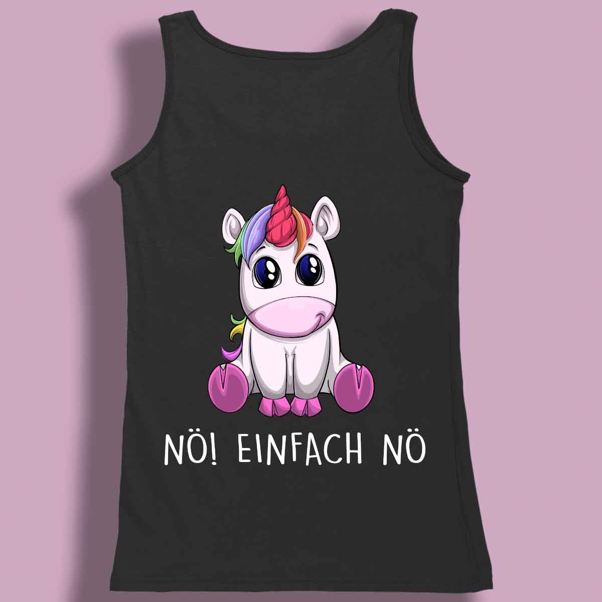 Nö! Einhorn - Premium Tanktop Rückendruck Damen