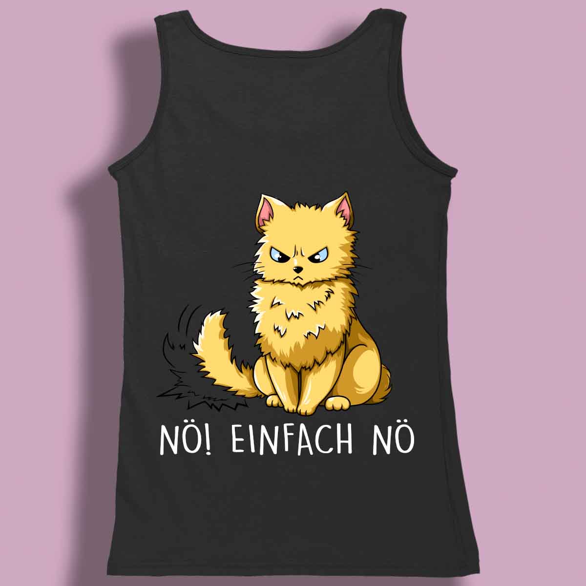Nö! Katze - Premium Tanktop Rückendruck Damen