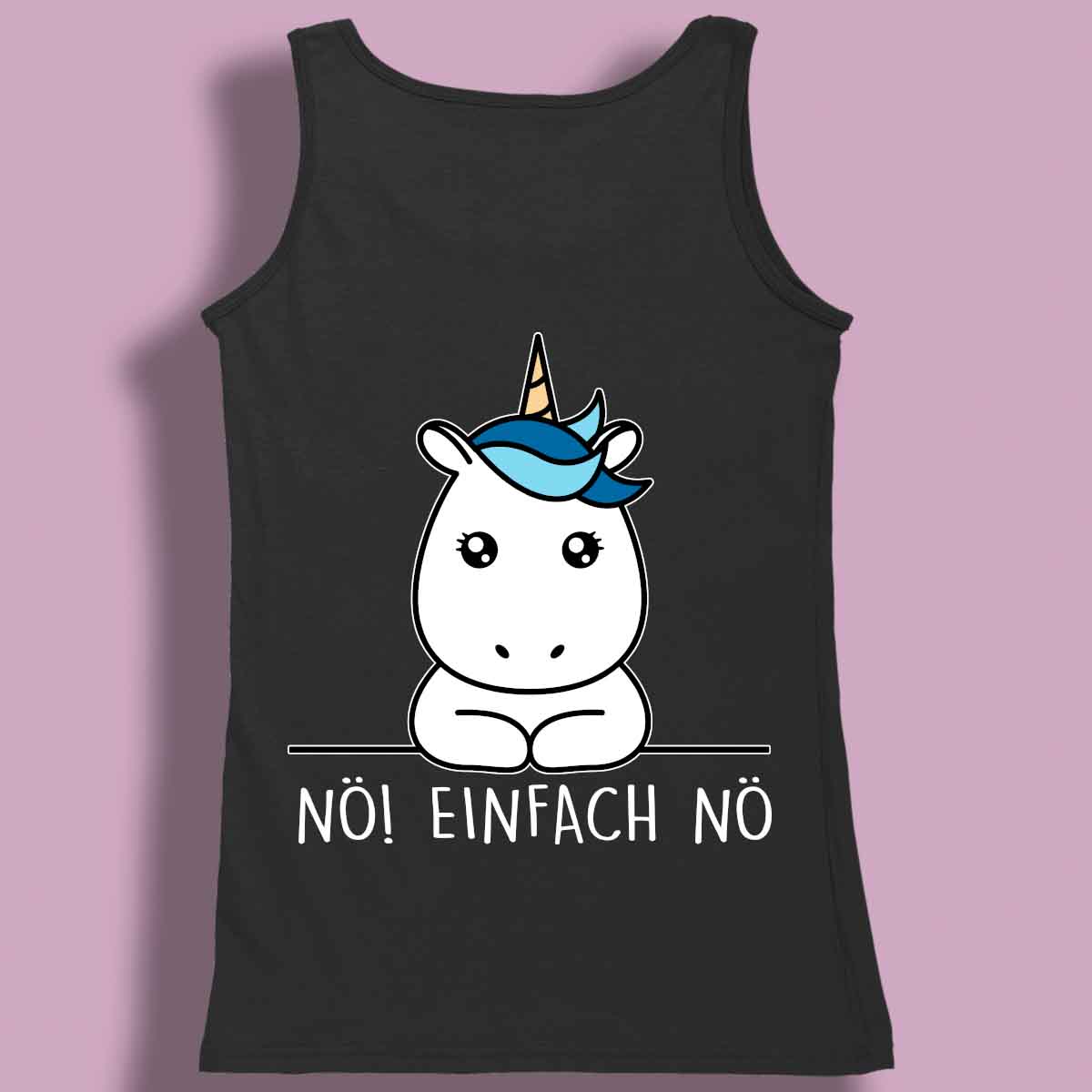 Nö! Simple Einhorn - Premium Tanktop Rückendruck Damen