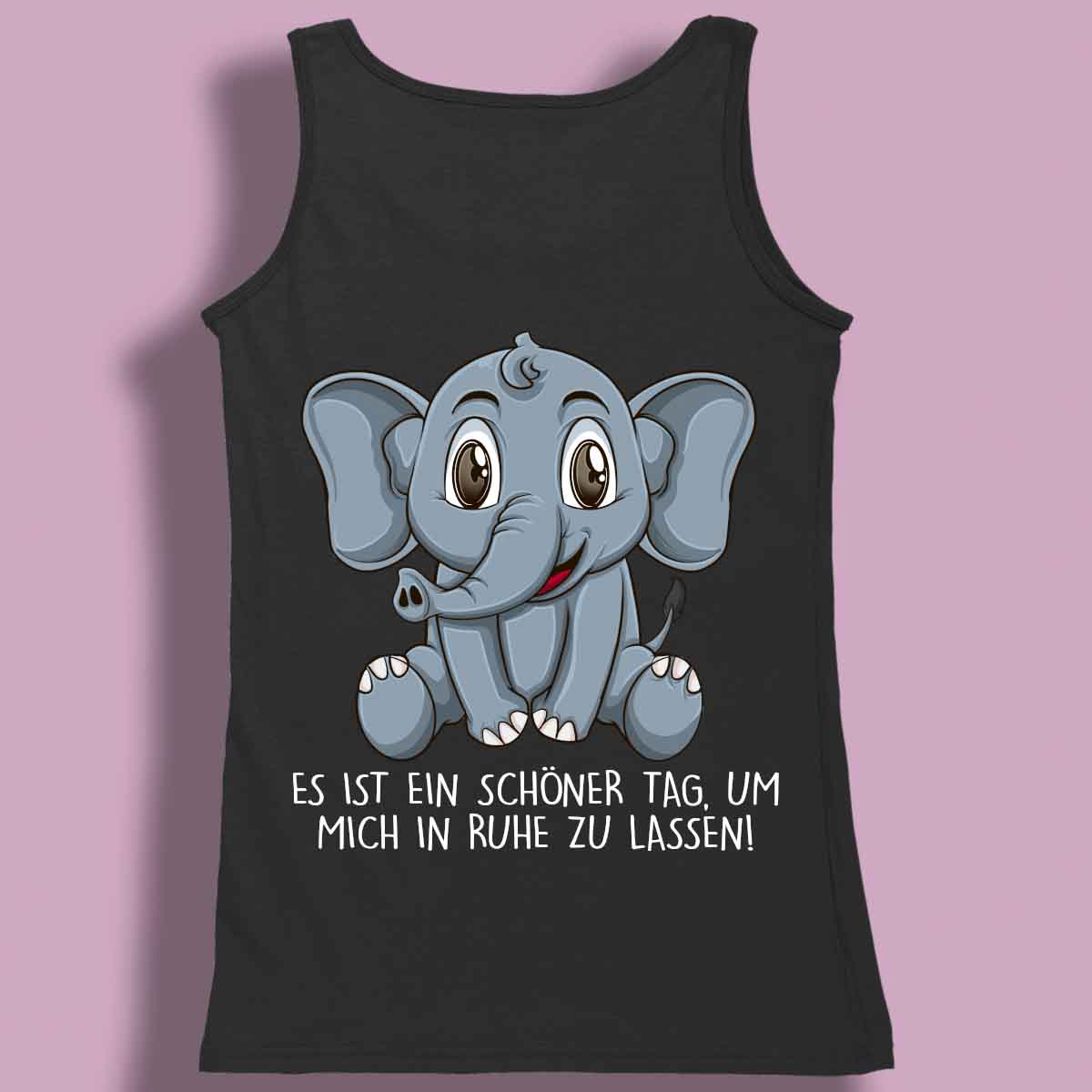 Ruhe Elefant - Premium Tanktop Rückendruck Damen