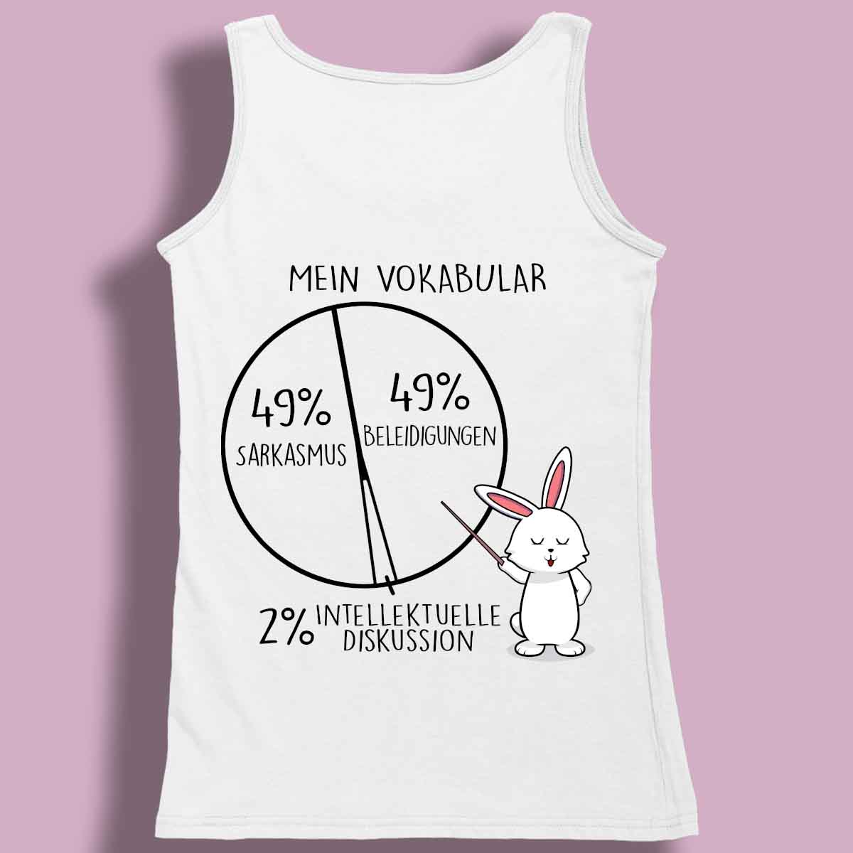 Vokabular Bunny - Premium Tanktop Rückendruck Damen