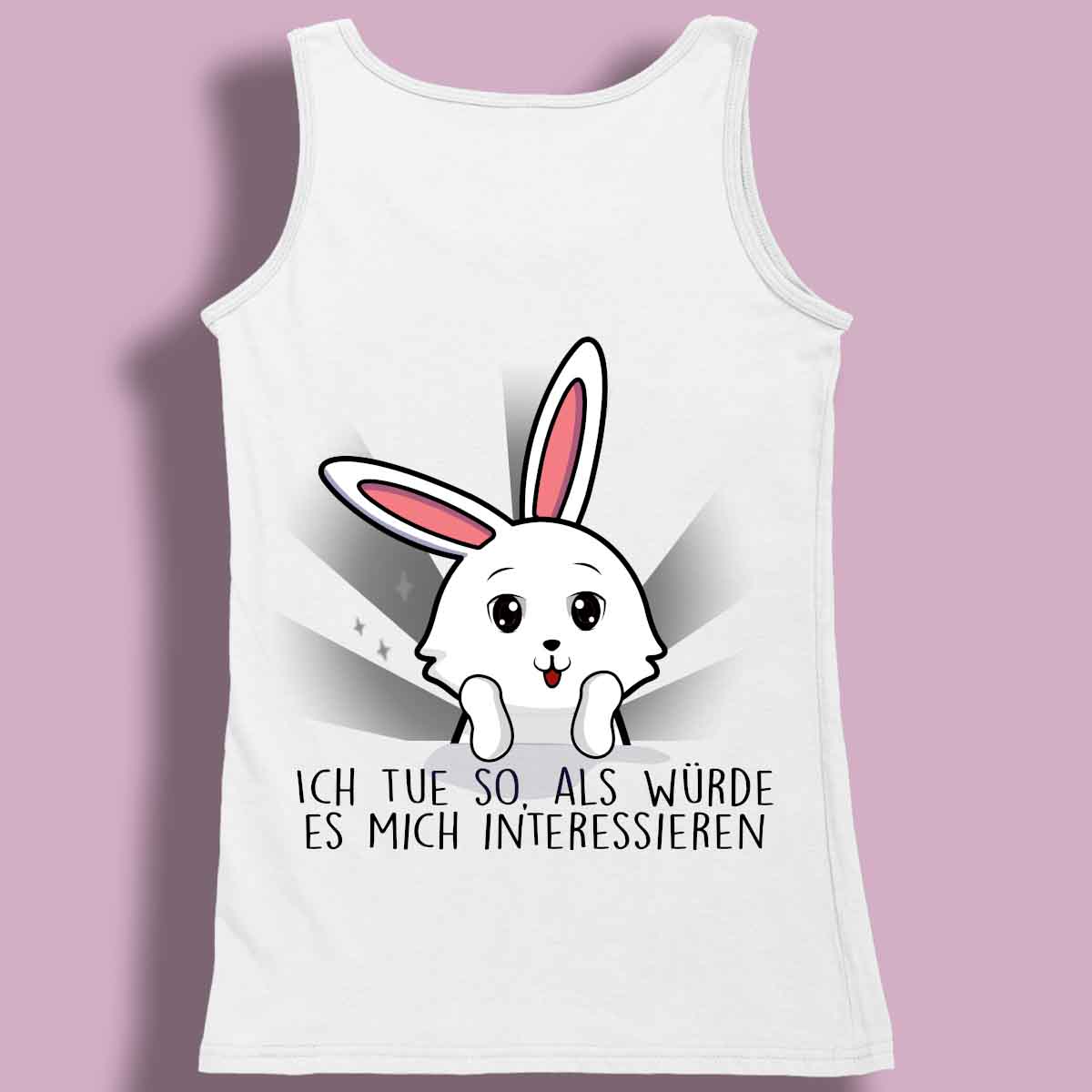 Interessieren Bunny - Premium Tanktop Rückendruck Damen