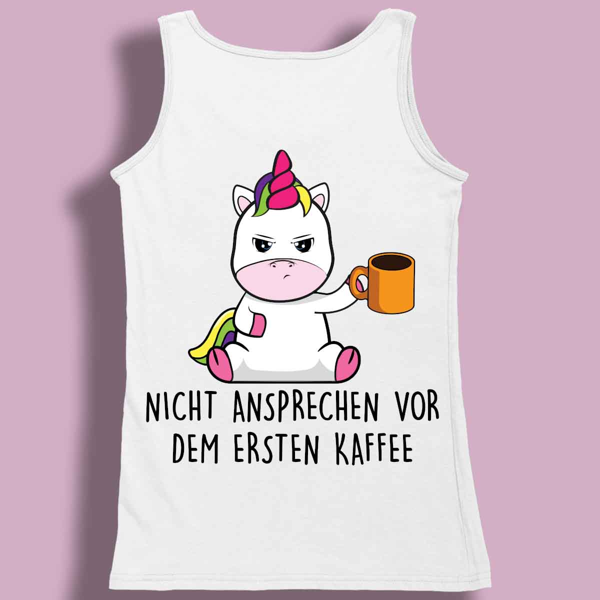 Ansprechen Cute Einhorn - Premium Tanktop Rückendruck Damen