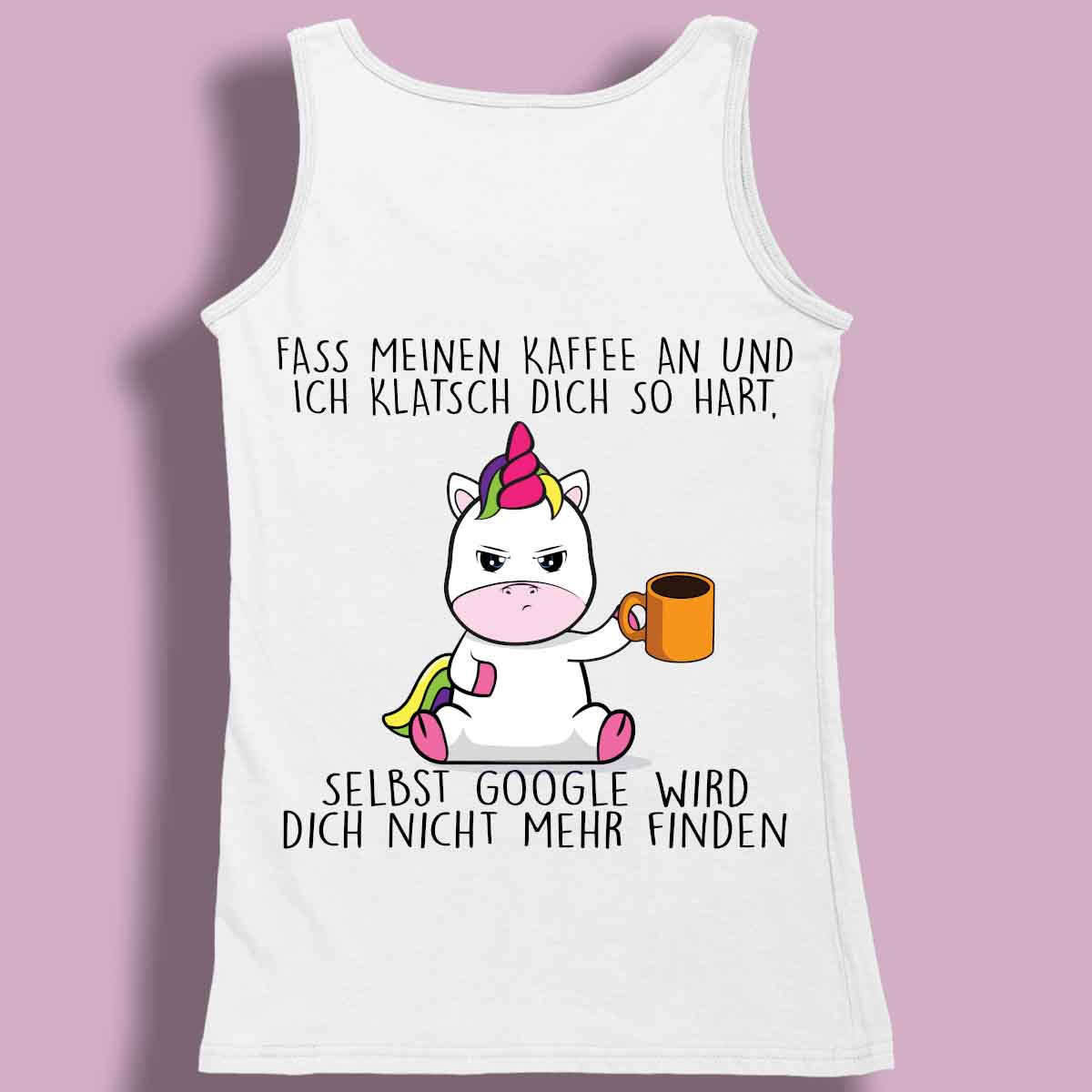 Google Cute Einhorn - Premium Tanktop Rückendruck Damen