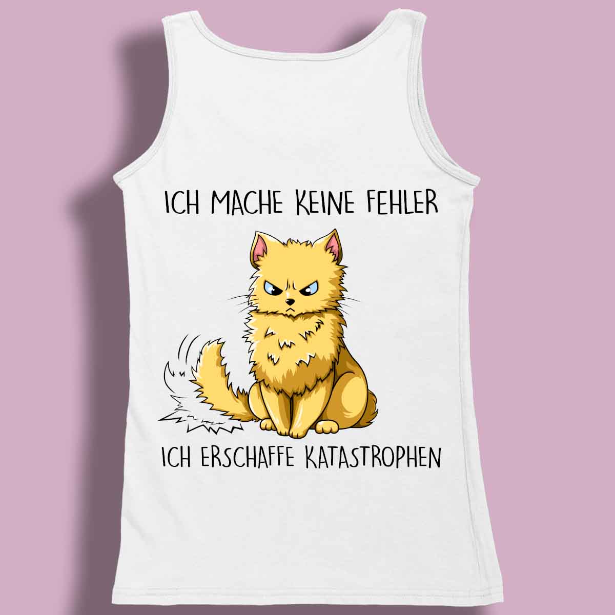 Katastrophen Katze - Premium Tanktop Rückendruck Damen