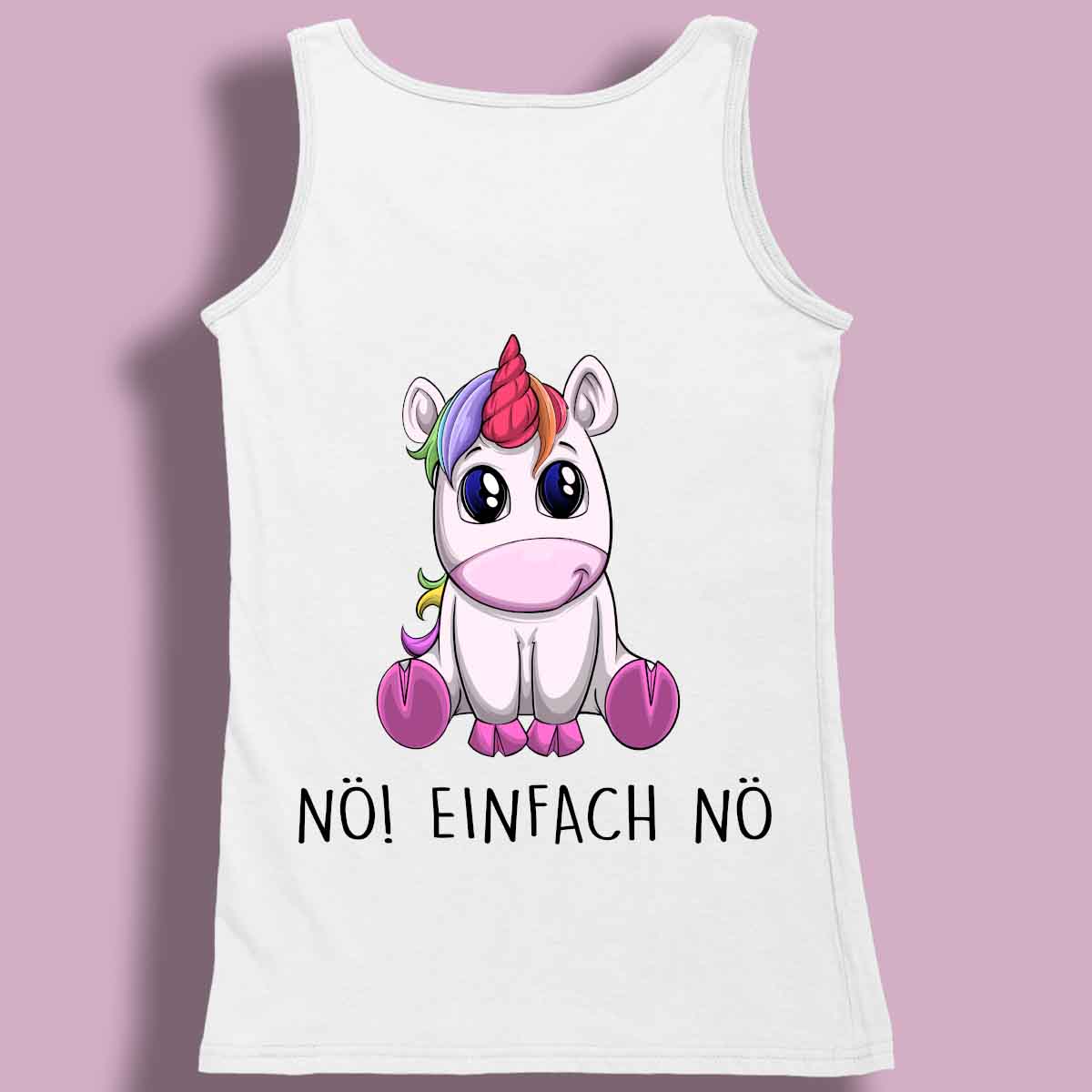 Nö! Einhorn - Premium Tanktop Rückendruck Damen