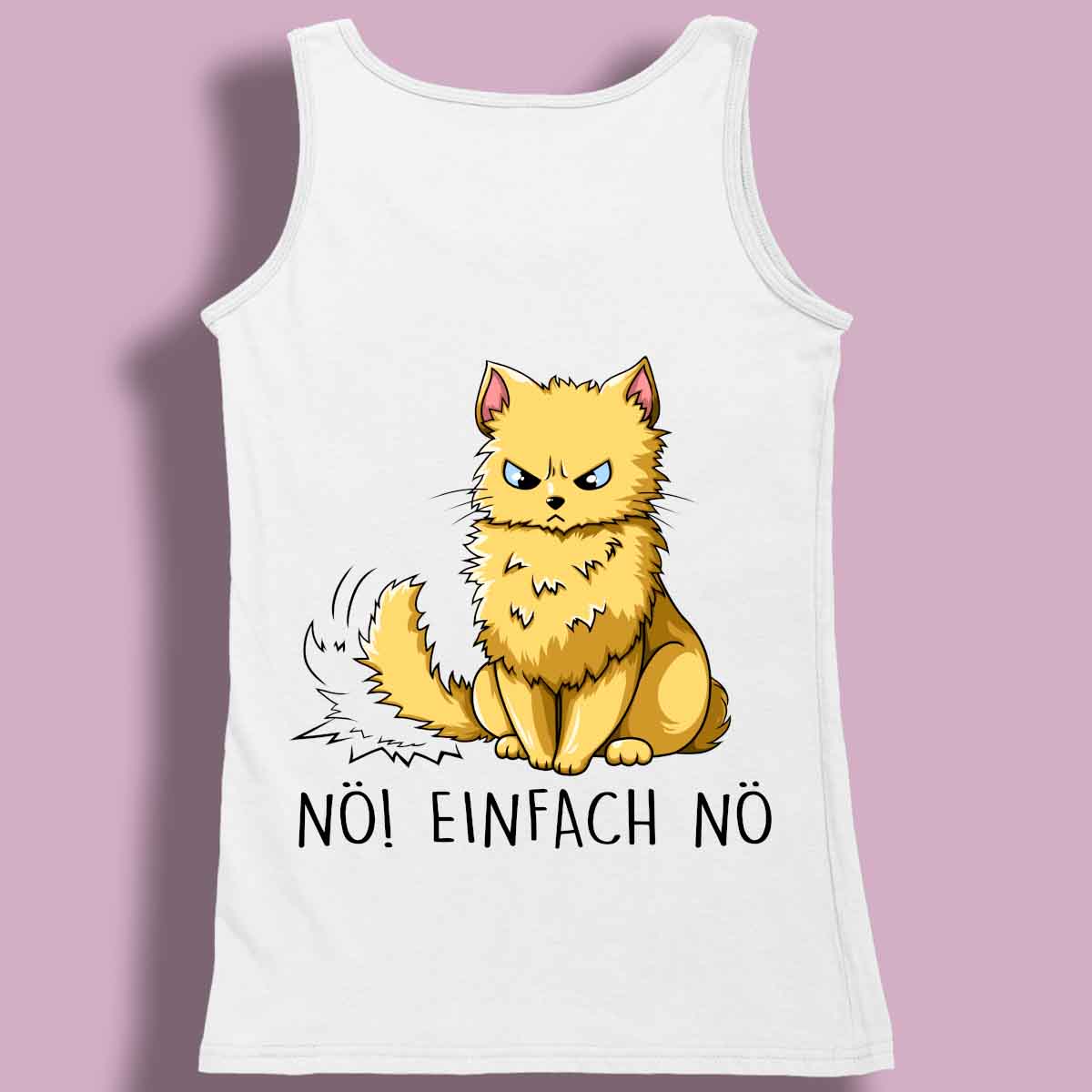 Nö! Katze - Premium Tanktop Rückendruck Damen