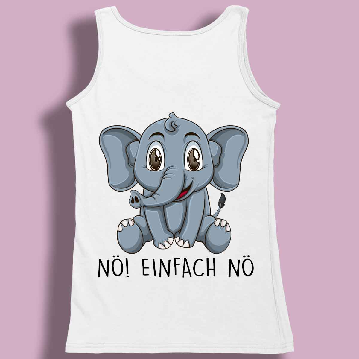 Nö! Elefant - Premium Tanktop Rückendruck Damen