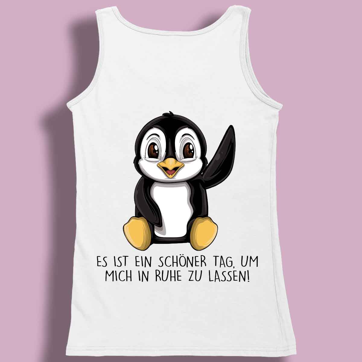 Ruhe Pinguin - Premium Tanktop Rückendruck Damen