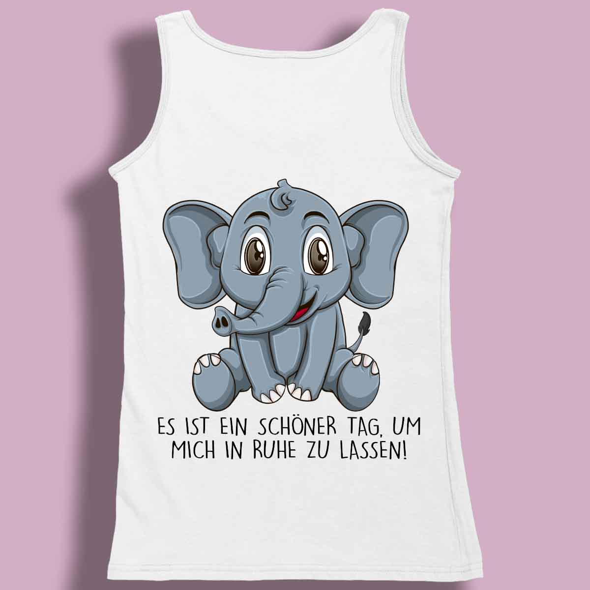 Ruhe Elefant - Premium Tanktop Rückendruck Damen