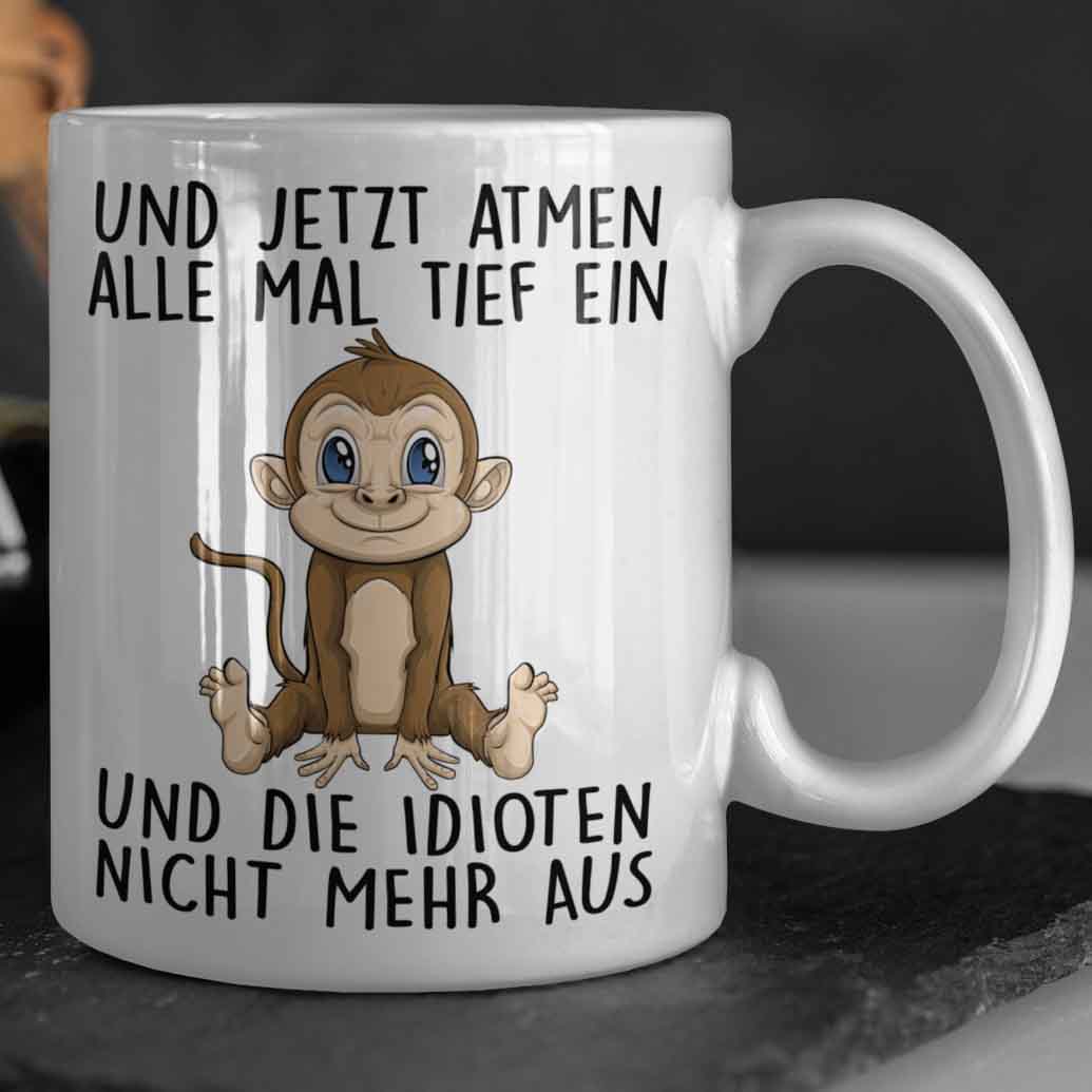Einatmen Affe - Tasse