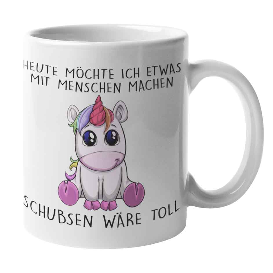 Schubsen Einhorn - Tasse