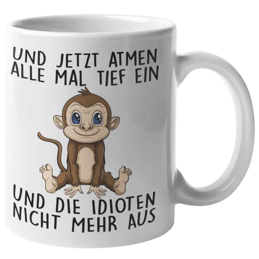 Einatmen Affe - Tasse