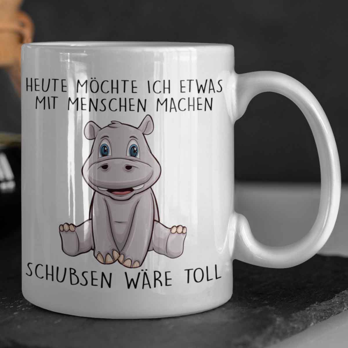 Schubsen Hippo - Tasse