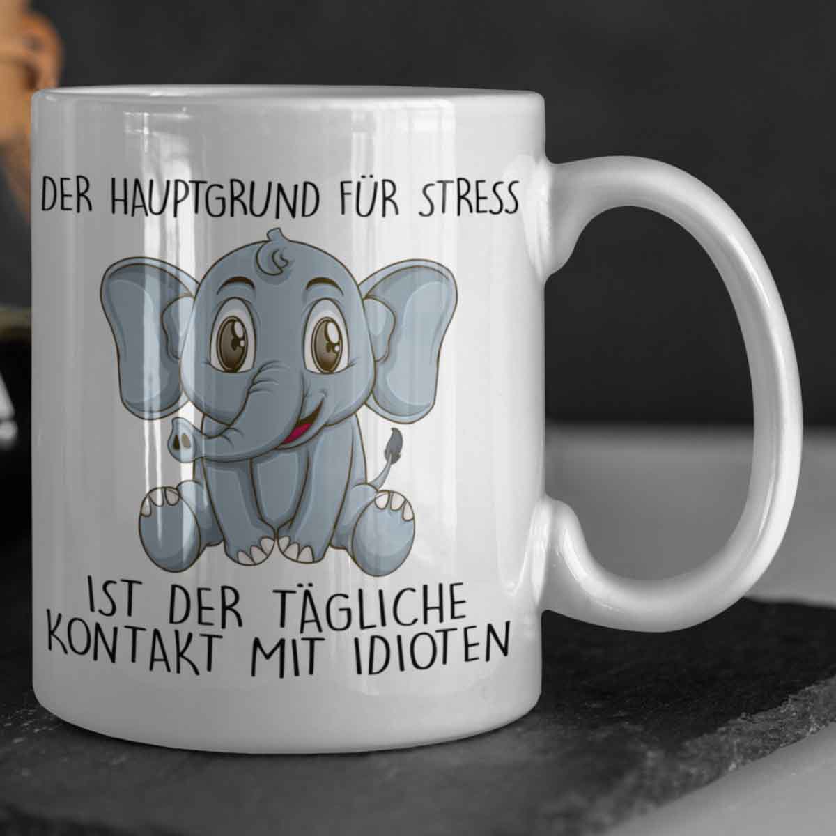 Stress Elefant - Tasse