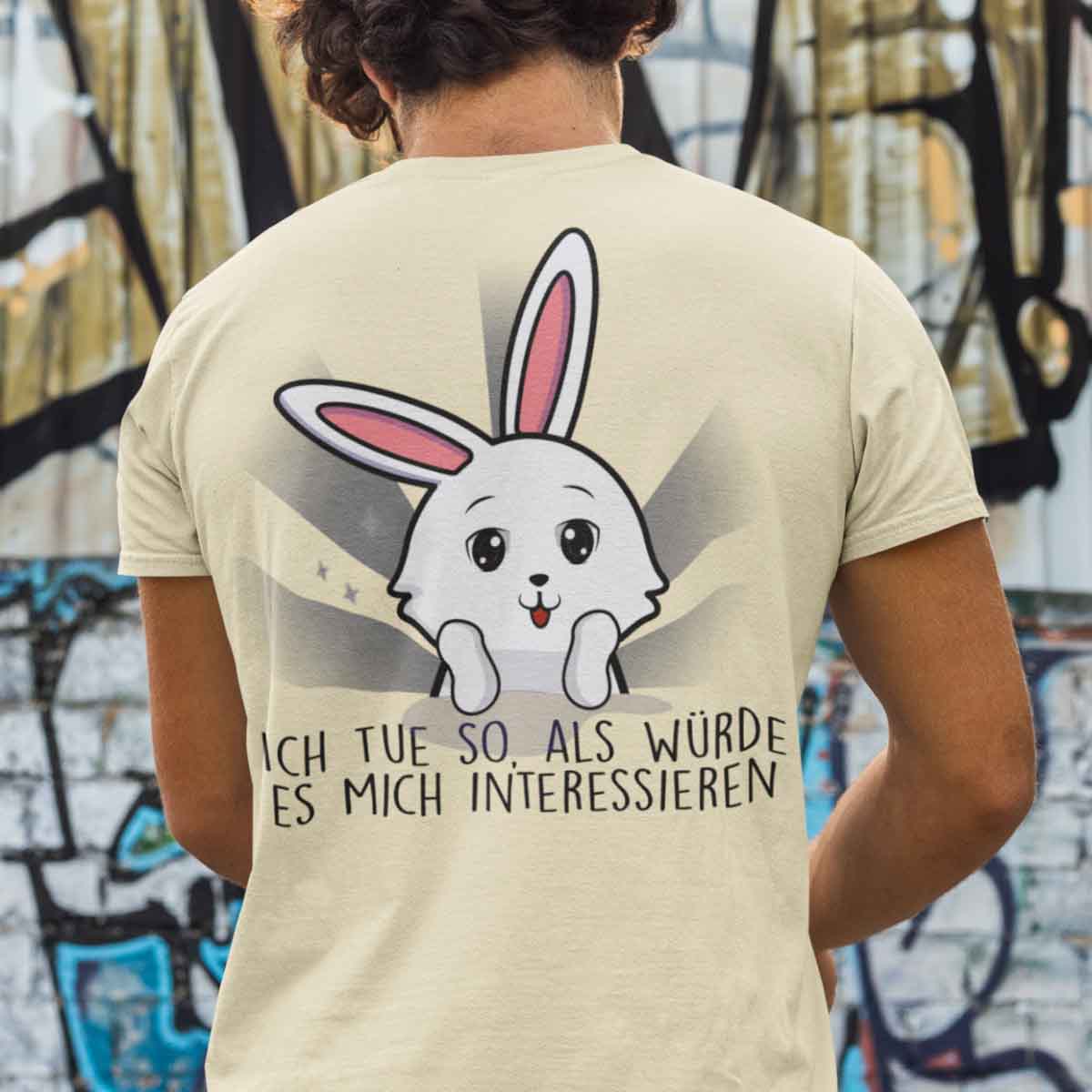 Interessieren Bunny - Shirt Unisex Rückendruck