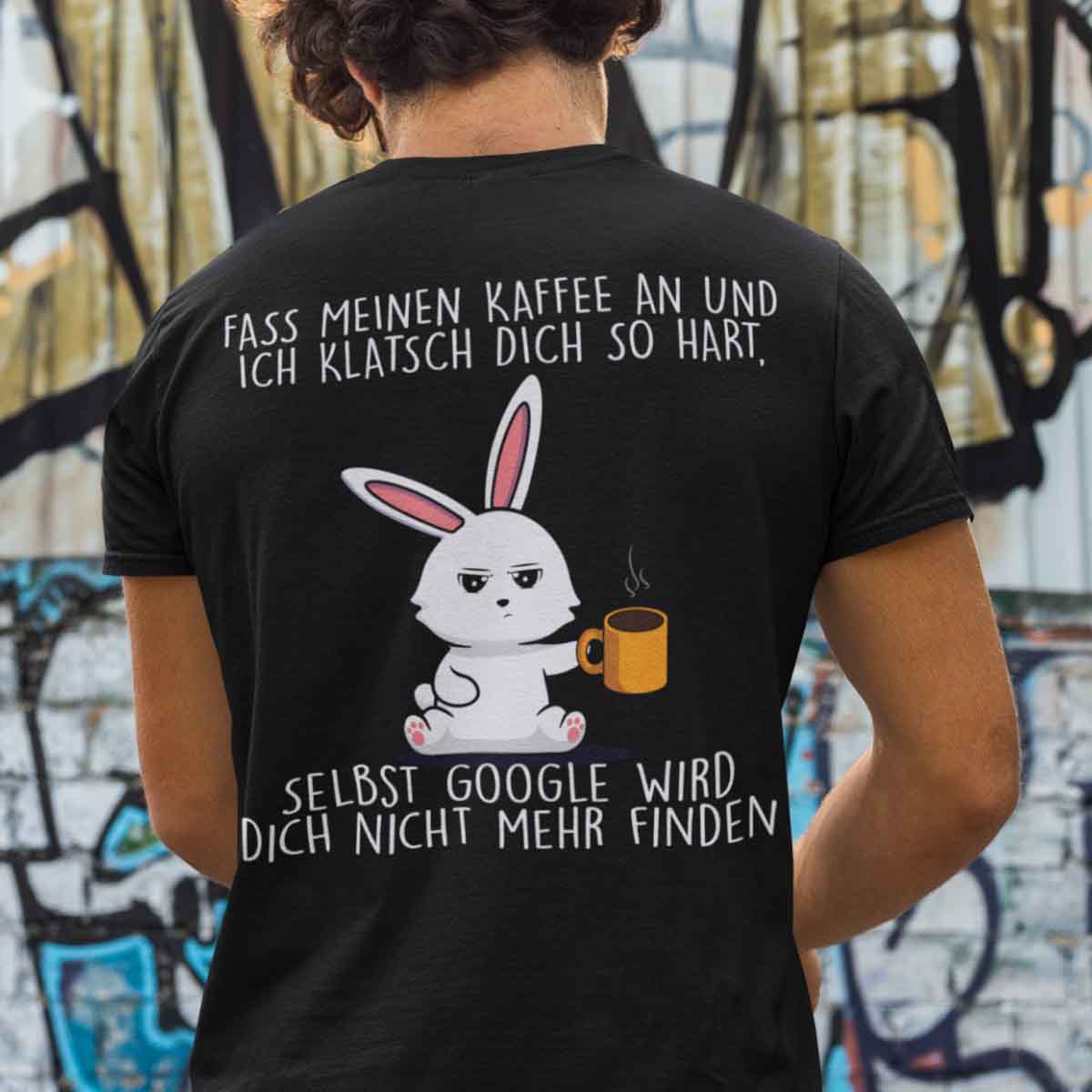 Google Bunny - Shirt Unisex Rückendruck