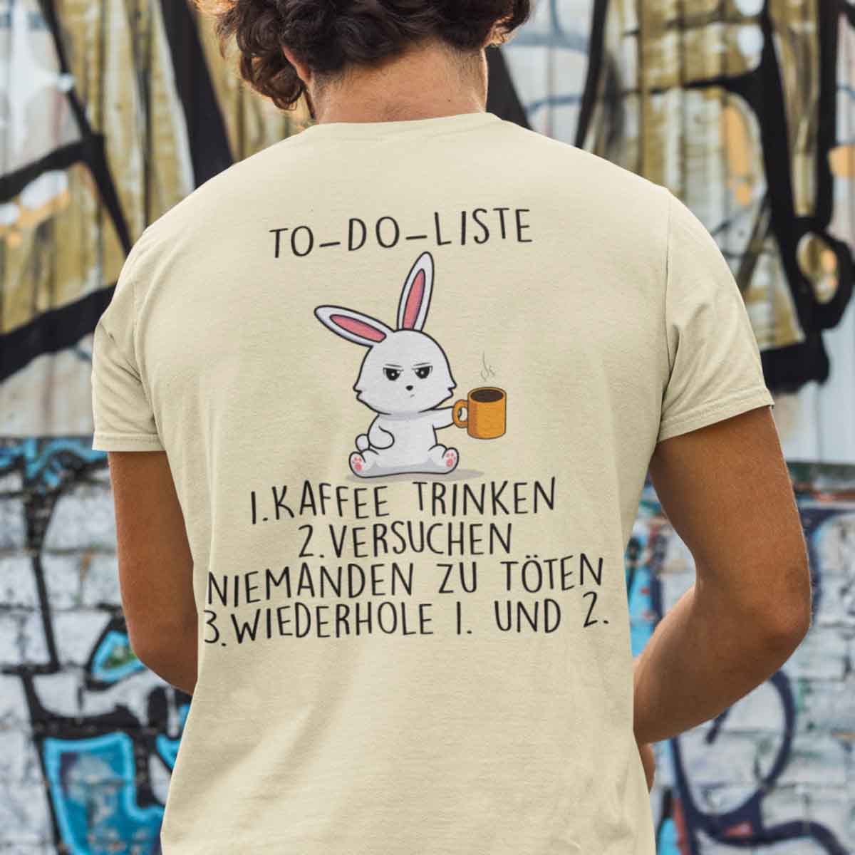 To-Do Bunny - Shirt Unisex Rückendruck