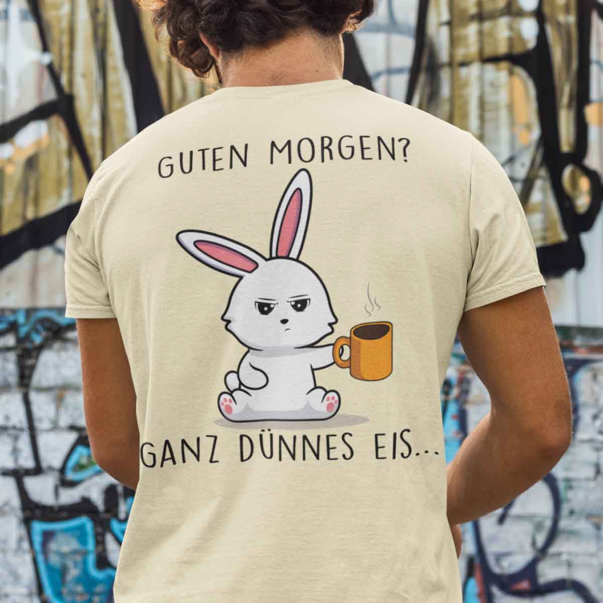 Guten Morgen Bunny - Shirt Unisex Rückendruck