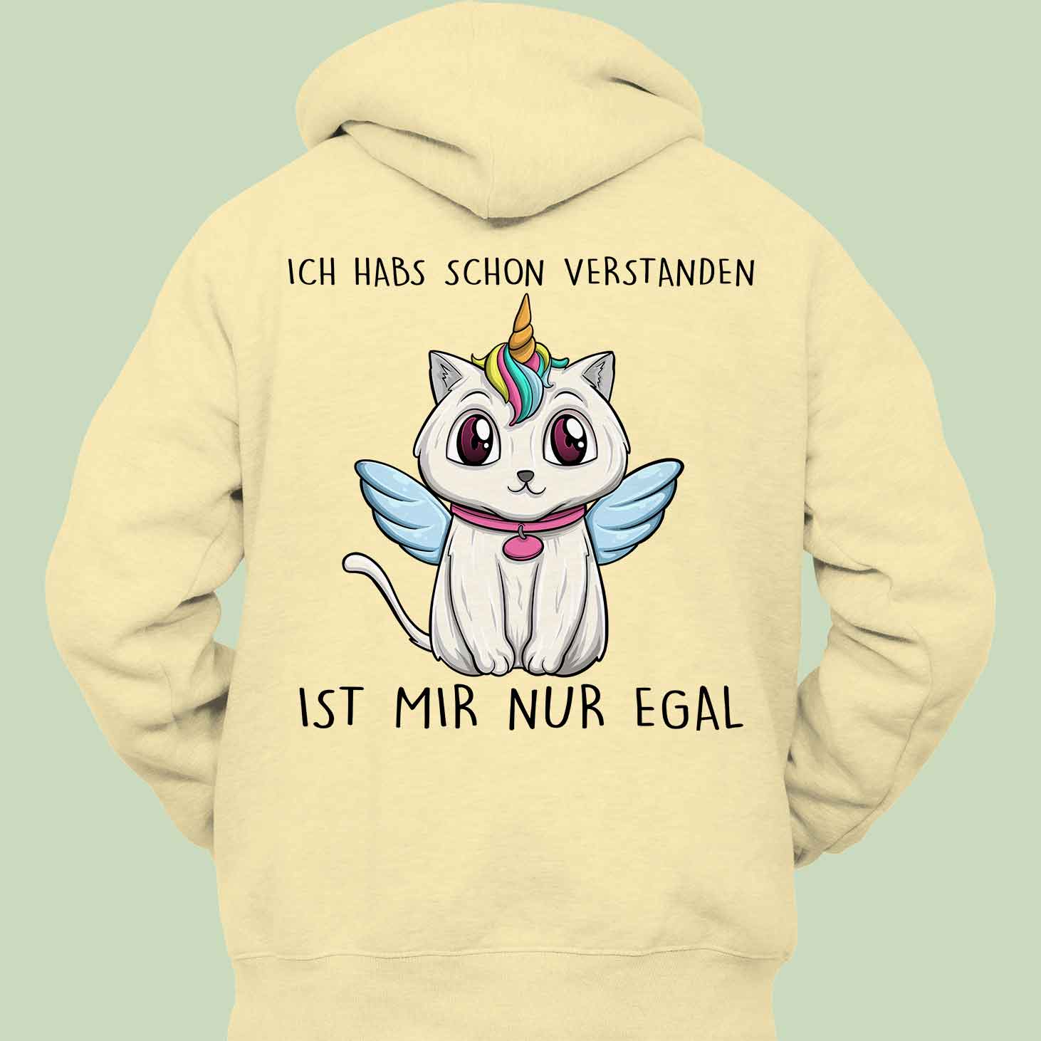 Verstanden Caticorn - Hoodie Unisex Rückendruck