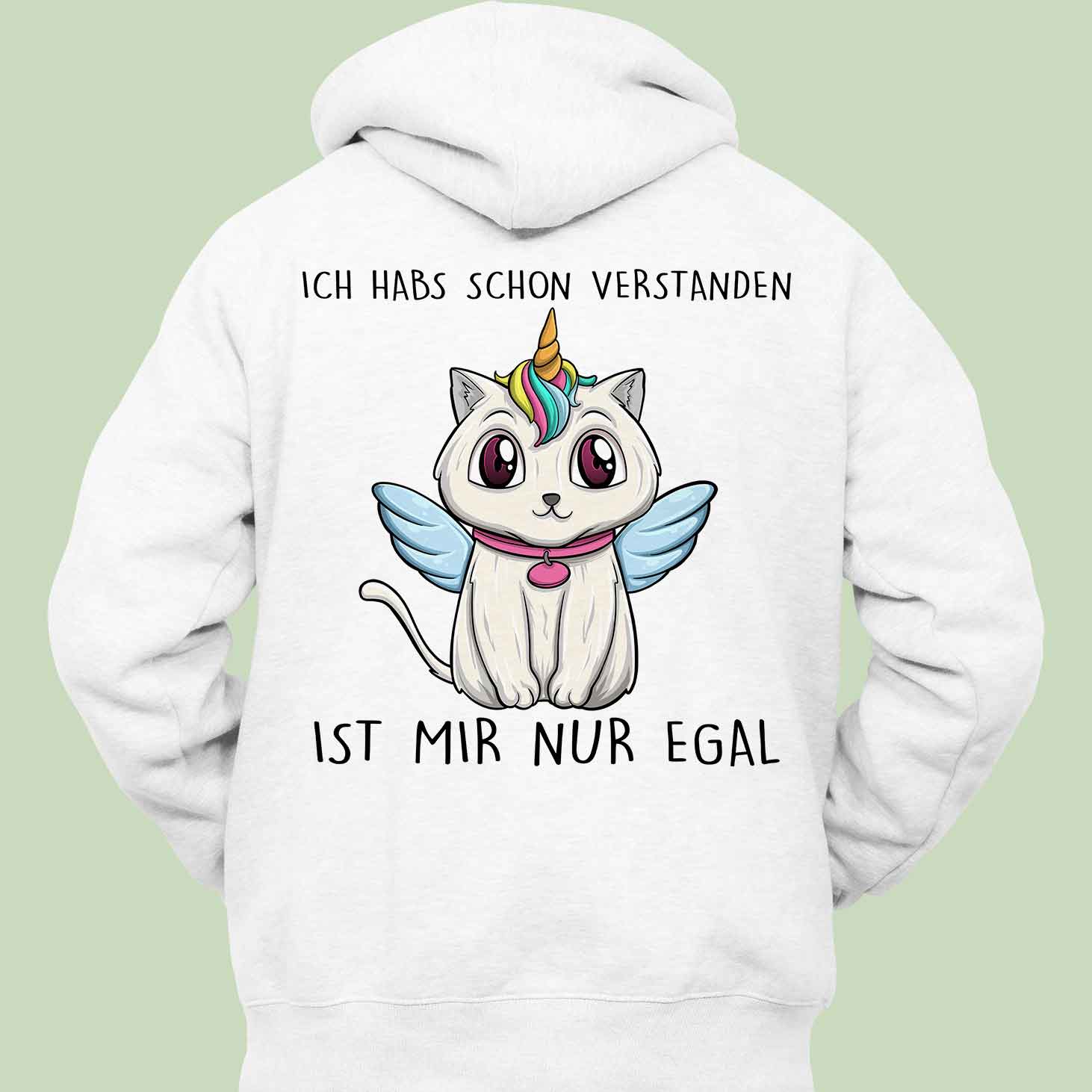 Verstanden Caticorn - Hoodie Unisex Rückendruck