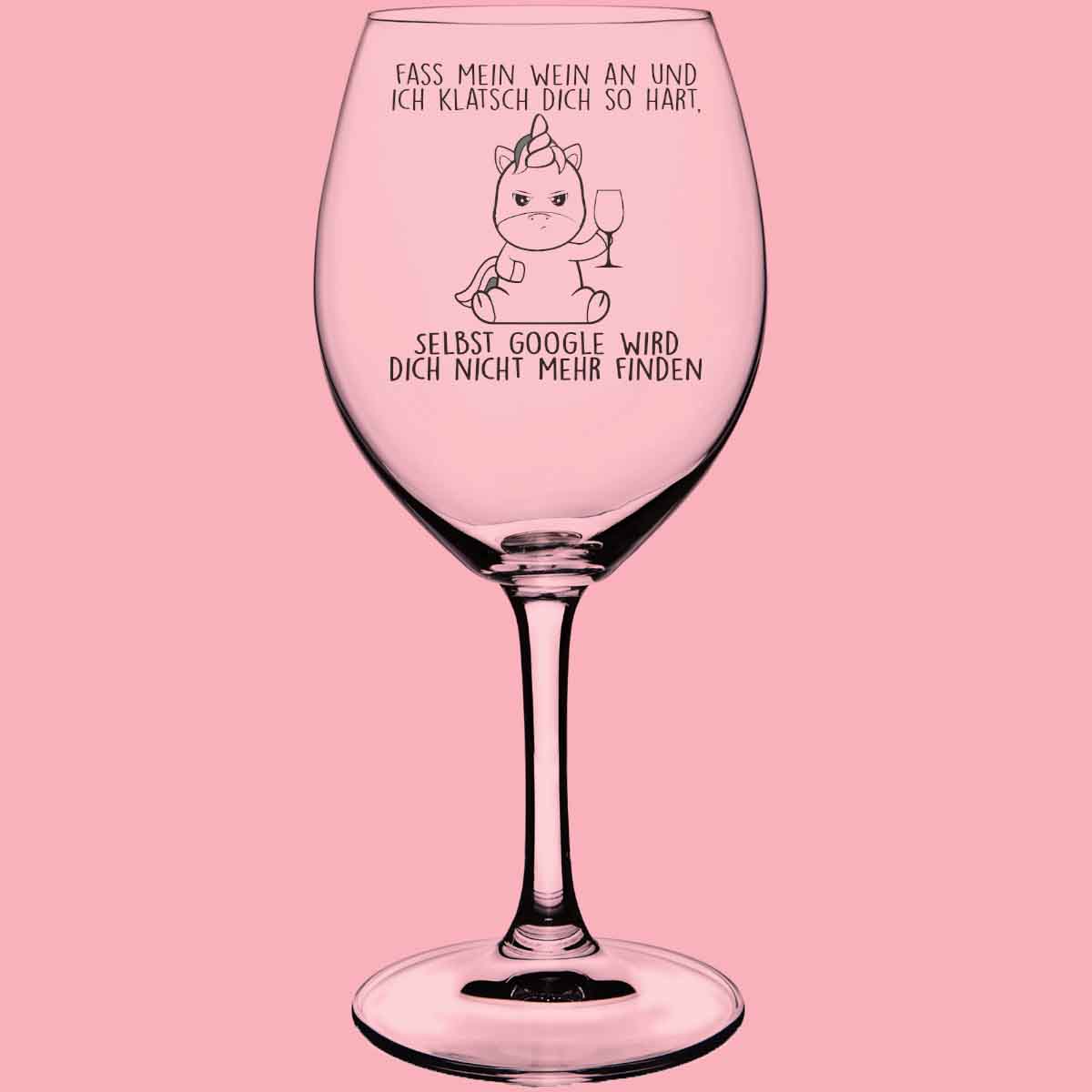 Wein Cute Einhorn - Weinglas