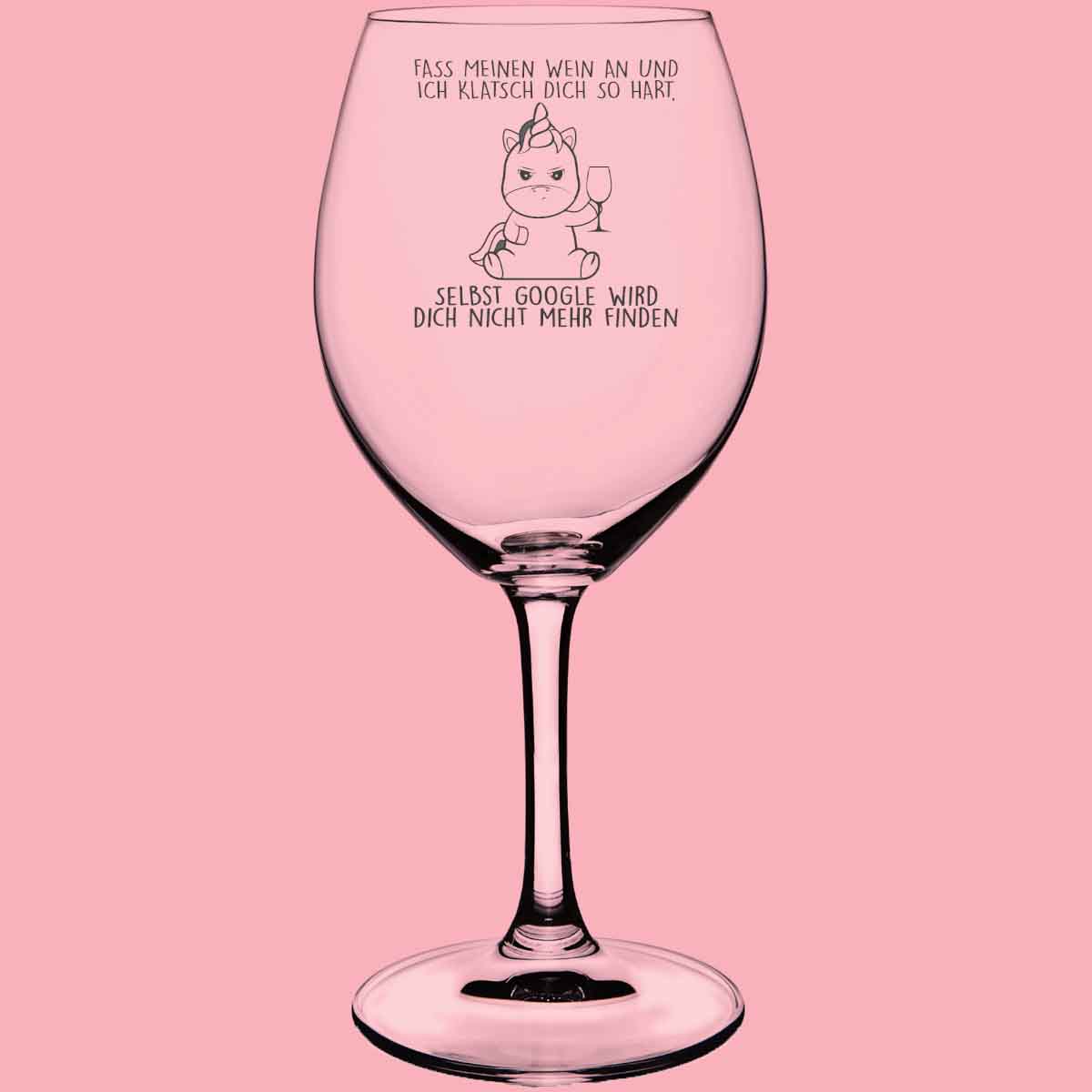 Wein Cute Einhorn - Weinglas