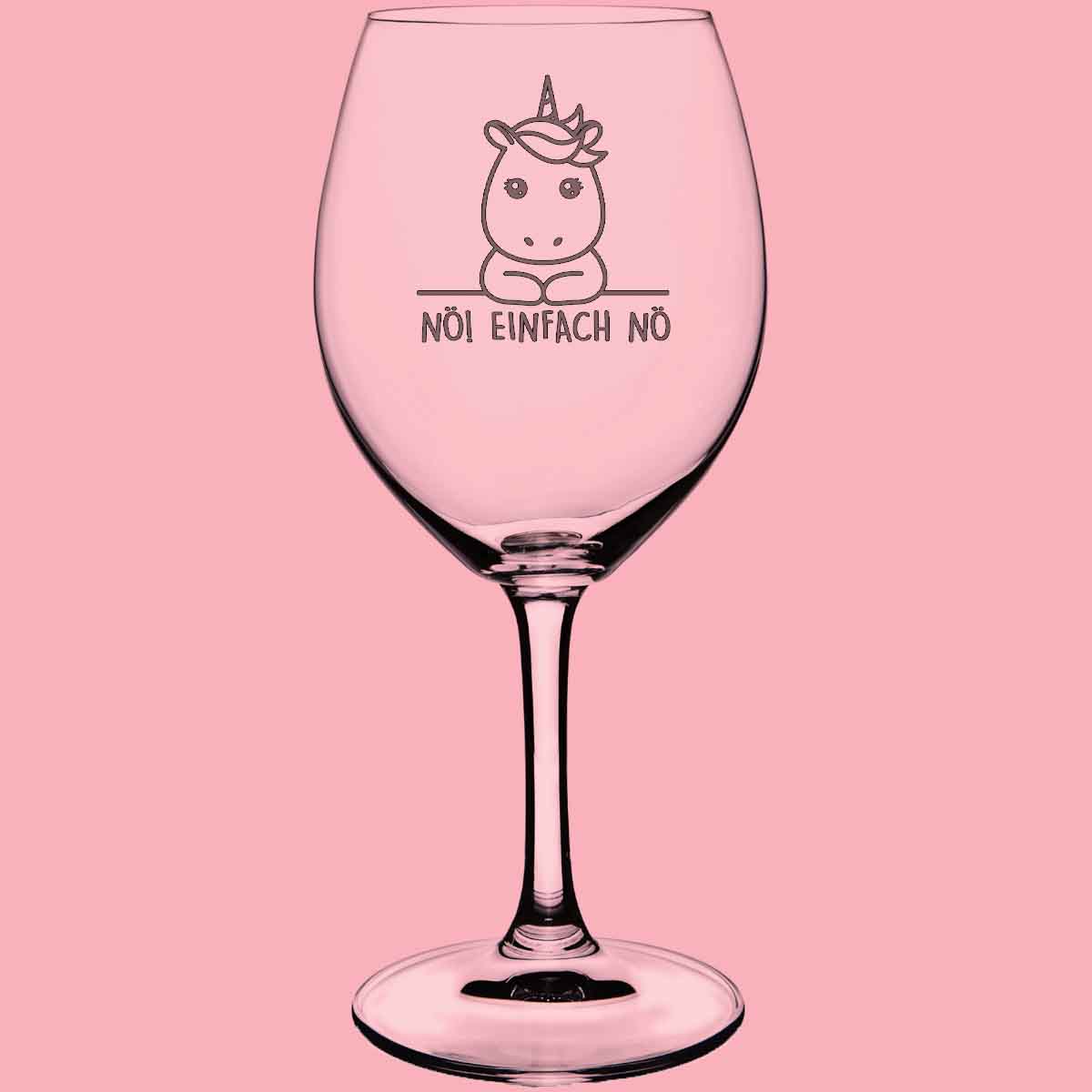 Nö! Simple Einhorn - Weinglas