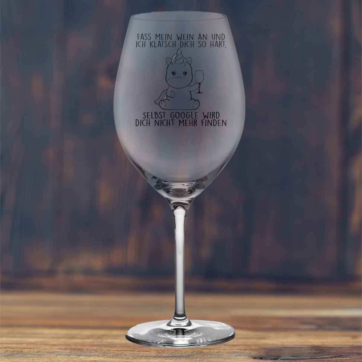 Wein Cute Einhorn - Weinglas