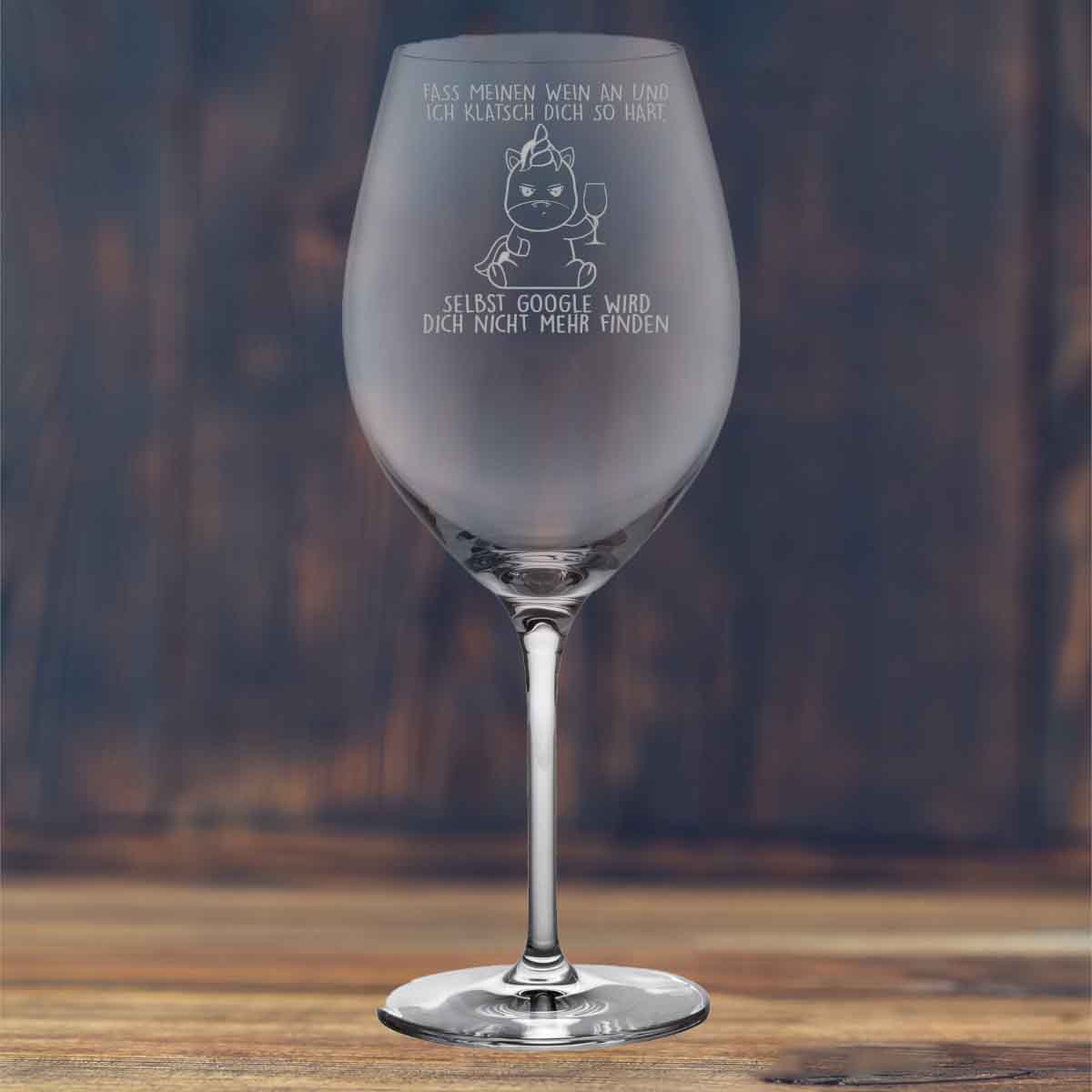 Wein Cute Einhorn - Weinglas