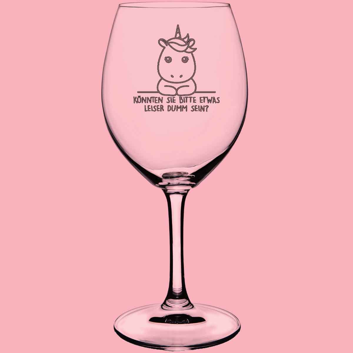 Leise Simple Einhorn - Weinglas