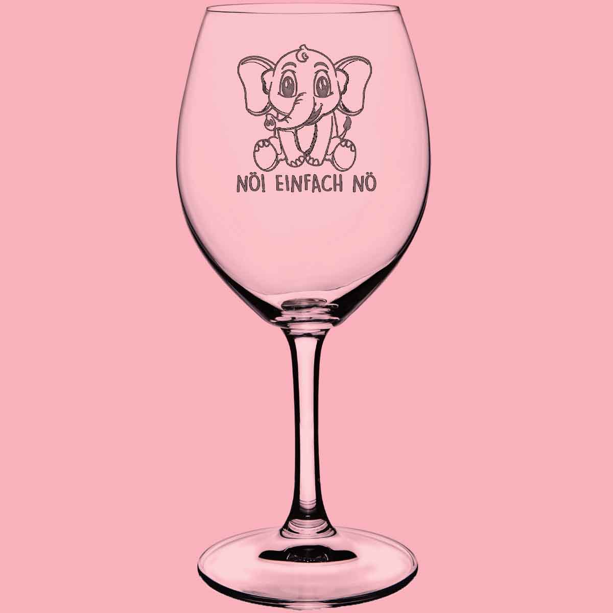 Nö! Elefant - Weinglas