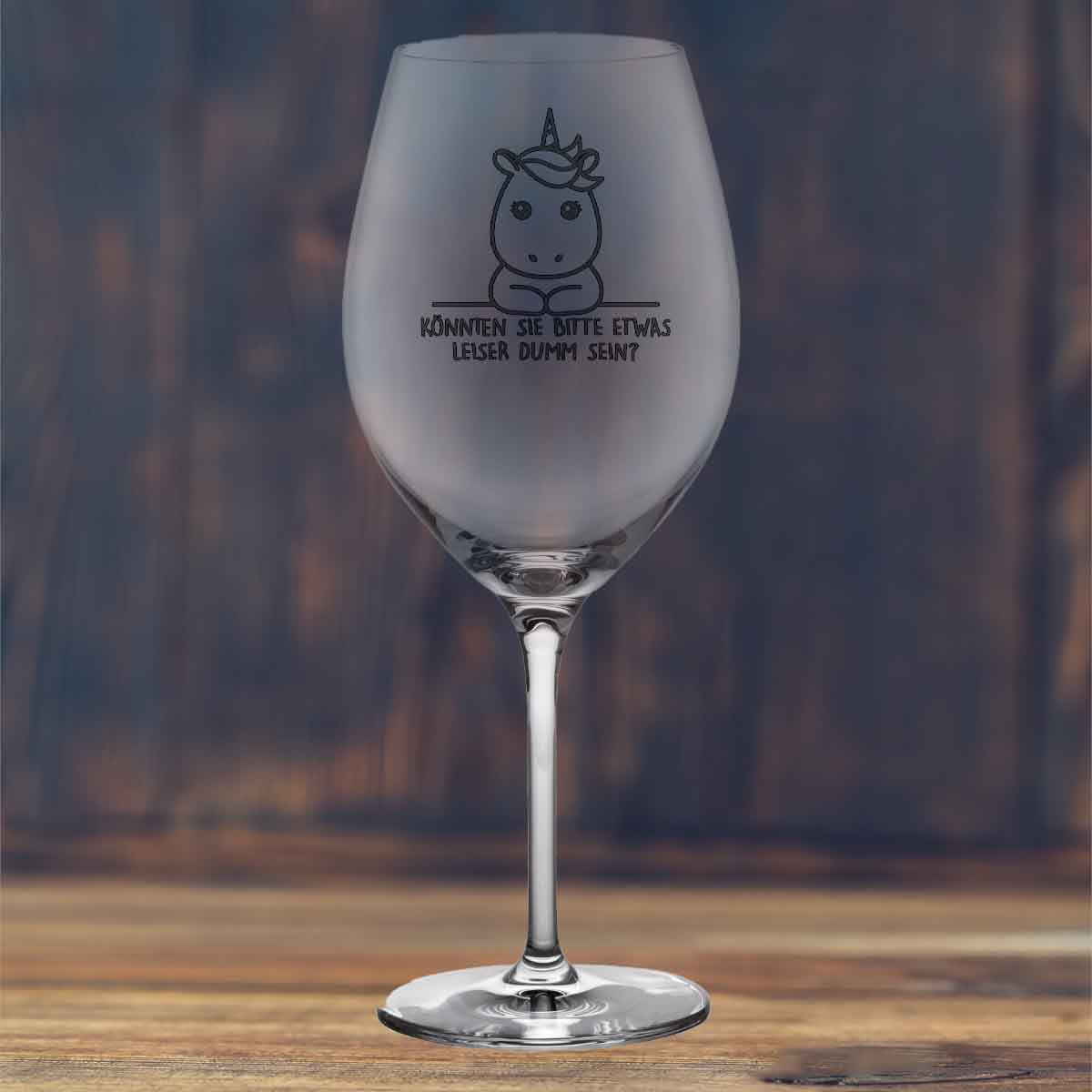 Leise Simple Einhorn - Weinglas