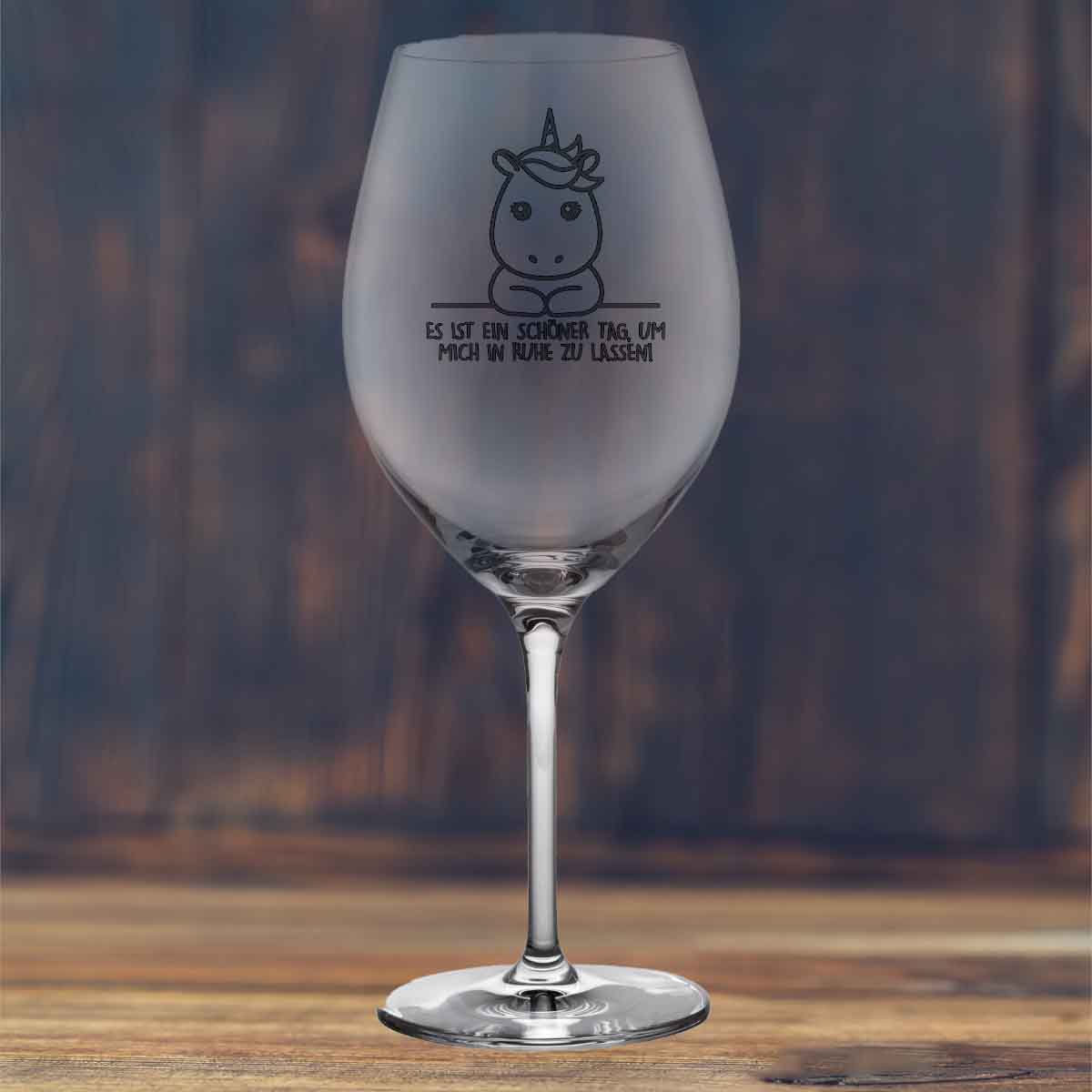 Ruhe Simple Einhorn - Weinglas