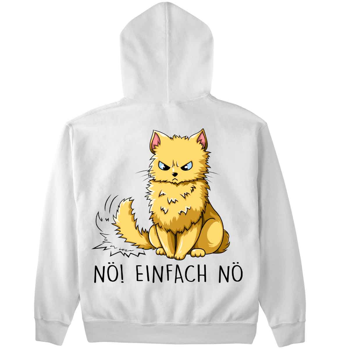 Nö! Katze - Premium Hoodie Unisex Rückendruck