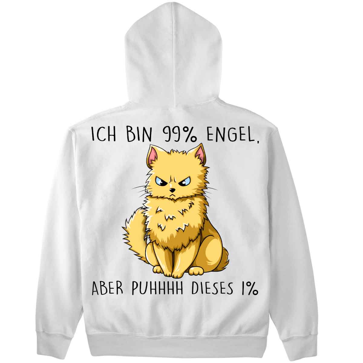 Engel Katze - Premium Hoodie Unisex Rückendruck